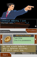 Phoenix Wright Justice For All - Pointing Finger of Doom